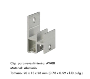 Clip Metalico AW8 para instalación UH67 y UH61 Caja 250pzas